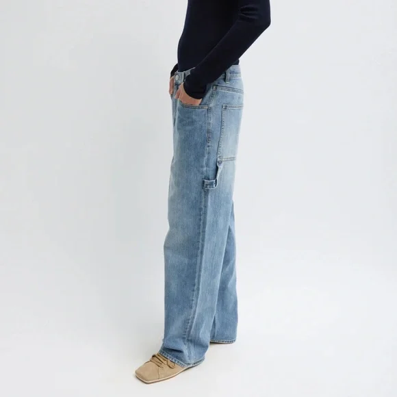 Tibi Classic Denim Slouchy Carpenter Jean - Picture 3 of 6